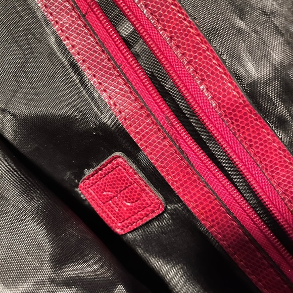 DVF Diane Von Furstenberg Spectator City Bag Black W Maroon OS - Picture 5 of 6